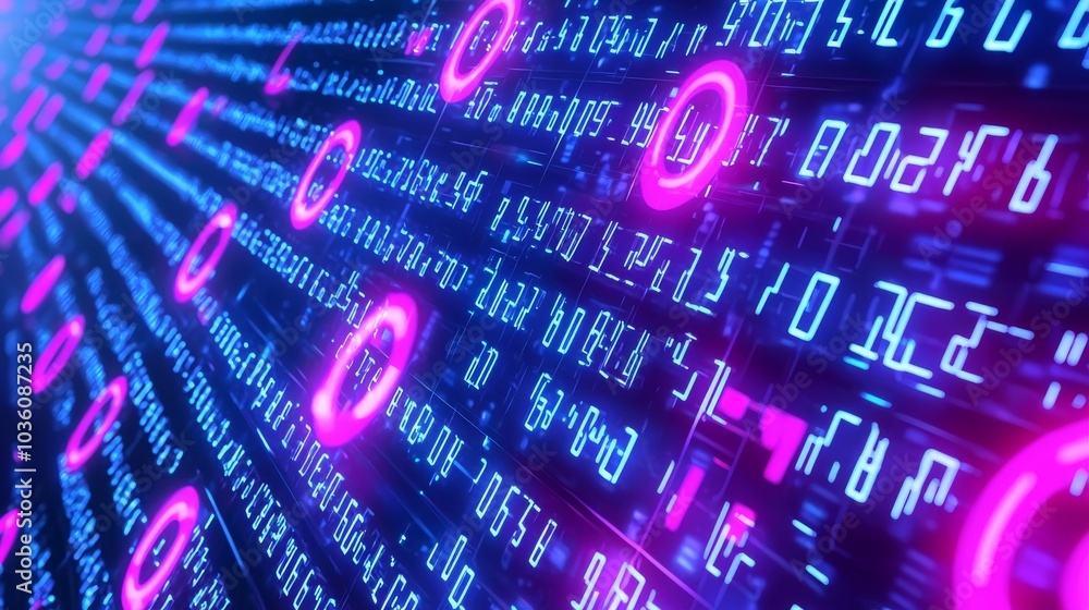 Poster cyberspace and data network connections in the digital age. high-speed internet transfer of digital 