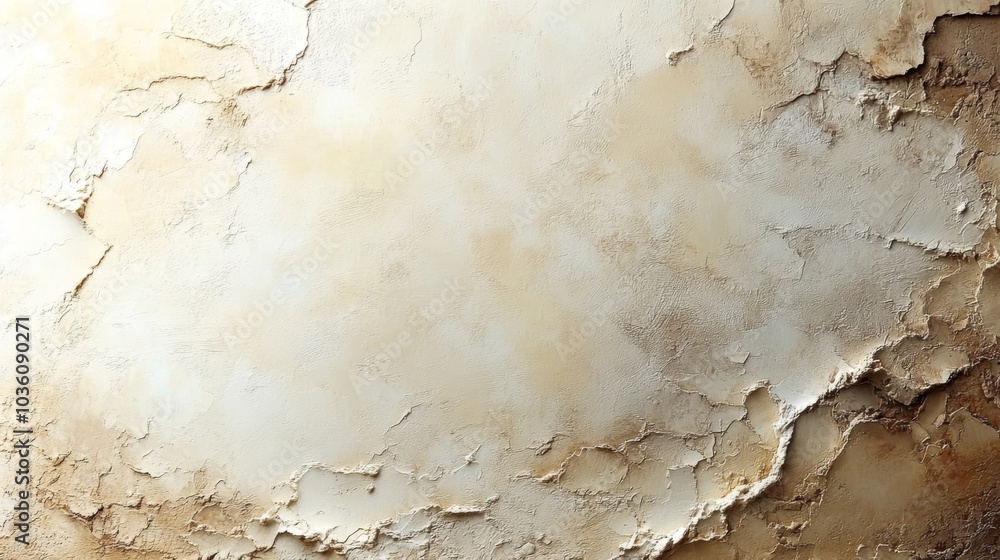 Poster a close-up view of a textured wall displaying peeling paint and fading colors, showcasing a rustic a