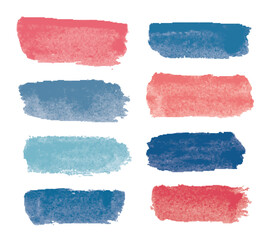 Brush strokes vector collection. Hand drawn text boxes. Colorful paintbrush set. Grunge lines vector illustrations elements.