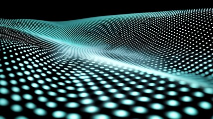 An abstract background of dots and lines on a dark background. 3D rendering. 4k.