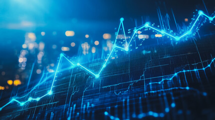 Abstract business network  and charts and graphs with statistics to innovative analyze business potential and forecast future development of companies growth.