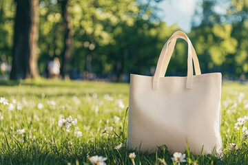 Tote Bag Mockup, high-end and customizable with realistic high-resolution rendering, ideal for branding, fashion design, and eco-friendly presentations, AI Generative