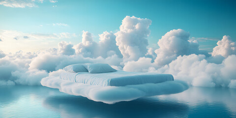 The bed floats on the clouds, very light, soft and comfortable.
Vertical screen mobile wallpaper, horizontal screen computer wallpaper
