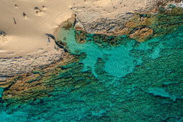 Vertical Aerial View of Falasarna Beach, Chania, Crete