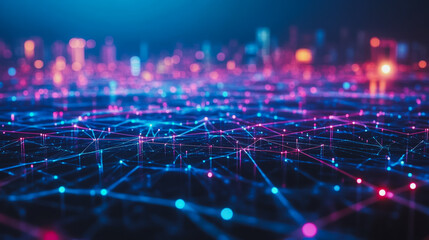 Abstract business network smart city and charts and graphs with statistics to innovative analyze business potential and forecast future development of companies growth.