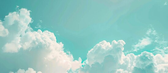Naklejka premium Blue Sky With White Clouds Copy Space