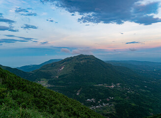 Sunset landscape from Mount Datun Air Navigation Station Lookout