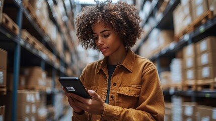 Warehouse worker using a barcode scanner to track inventory, highlighting the role of digital tools in modern supply chain management