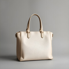 luxury leather handbag on minimal background  
