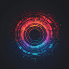 Obraz premium Abstract circular pattern with vibrant colors.