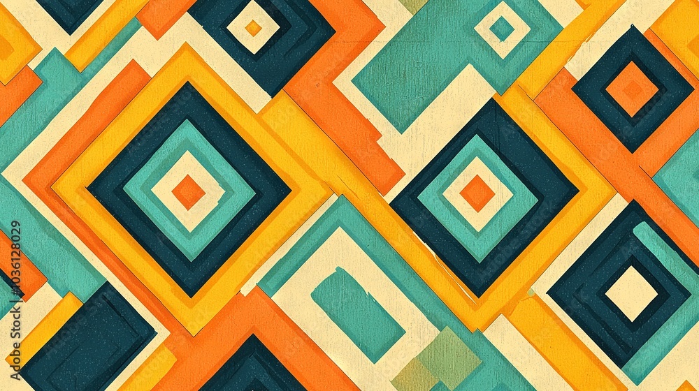 Poster a vibrant array of squares, rectangles, and other shapes adorns a sheet of paper crafted with colorf
