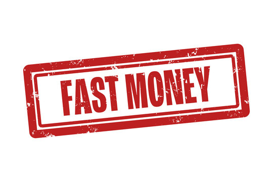 red fast money stamp on white clip art preview