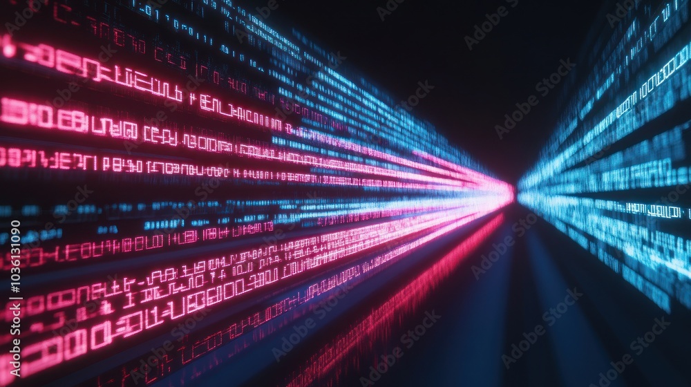 Poster digital code tunnel