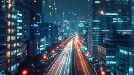 Obraz premium Smart city infrastructure with connected devices and IoT