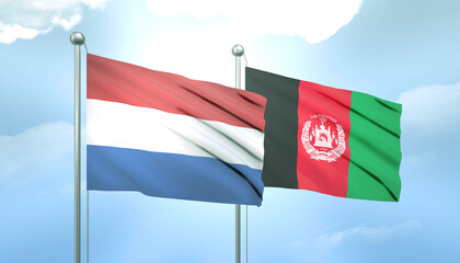 Netherlands and Afghanistan Flag Together A Concept of Relations