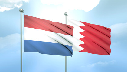 Netherlands and Bahrain Flag Together A Concept of Relations