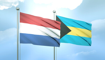 Netherlands and Bahamas Flag Together A Concept of Relations