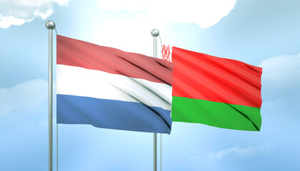 Netherlands and Belarus Flag Together A Concept of Relations