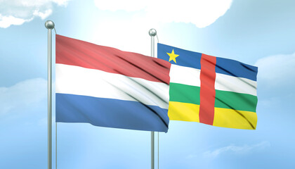 Netherlands and Central African Flag Together A Concept of Relations