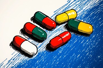 Realistic medical pillows mockup for product design presentations, displayed on a plain surface, great for healthcare product illustrations and marketing materials.