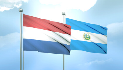 Netherlands and El Salvador Flag Together A Concept of Relations