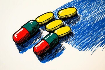 Realistic medical pillows mockup for product design presentations, displayed on a plain surface, great for healthcare product illustrations and marketing materials.