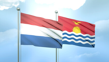 Netherlands and Kiribati Flag Together A Concept of Relations