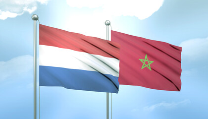 Netherlands and Morocco Flag Together A Concept of Relations