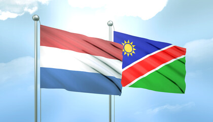 Netherlands and Namibia Flag Together A Concept of Relations