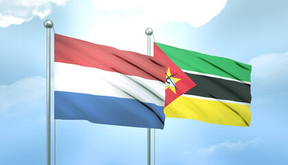 Netherlands and Mozambique Flag Together A Concept of Relations