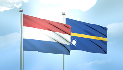 Netherlands and Nauru Flag Together A Concept of Relations