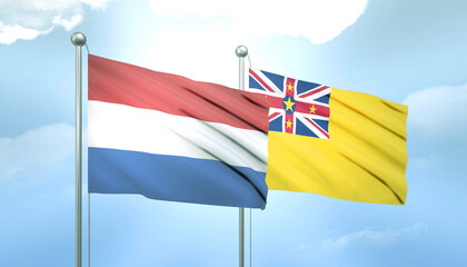 Netherlands and Niue Flag Together A Concept of Relations