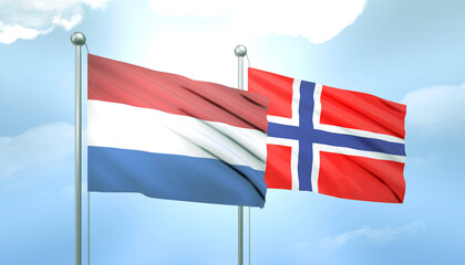 Netherlands and Norway Flag Together A Concept of Relations