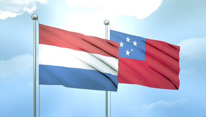 Netherlands and Samoa Flag Together A Concept of Relations