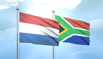 Netherlands and South Africa Flag Together A Concept of Relations