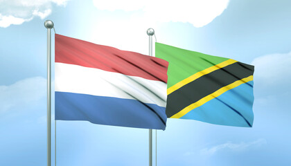 Netherlands and Tanzania Flag Together A Concept of Relations