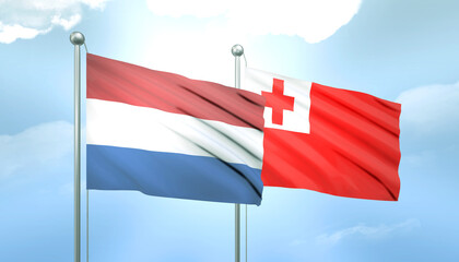 Netherlands and Tonga Flag Together A Concept of Relations
