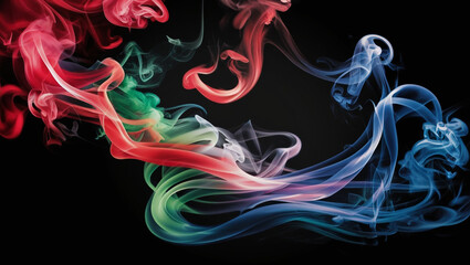 Obraz premium Smoke in black background for your Design.