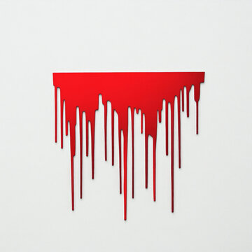 recommend clip art: Red paint dripping down a white background.