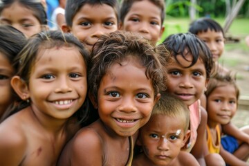 Unidentified group of children from Bali, Indonesia.