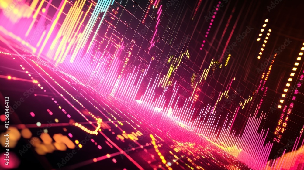 Aufkleber abstract digital data visualization