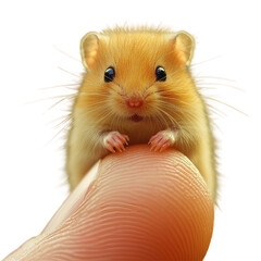 Niedlicher kleiner Hamster auf einem Finger