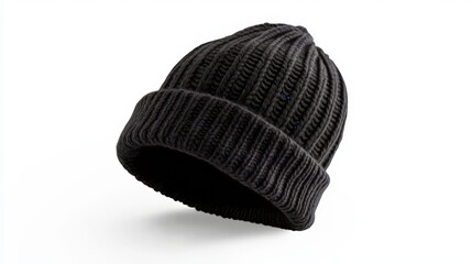 Schwarze Wintermütze