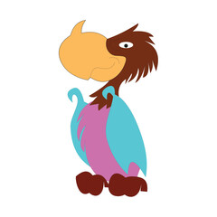 Playful Character Design of a Fantasy Bird Vector