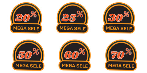 Promotional Discount Tags for Mega Sale Events
