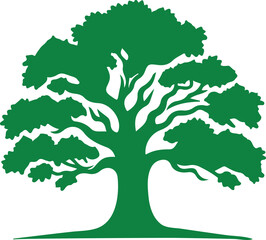 Tree clip art design on plain white transparent isolated background for card, shirt, hoodie, sweatshirt, apparel, tag, mug, icon, poster or badge