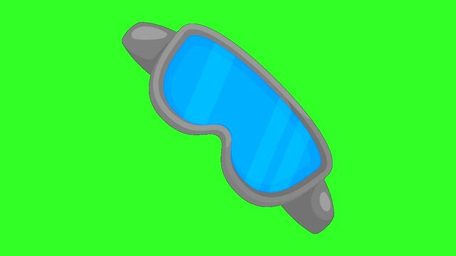 winter glasses icon.  icon animation of ski goggles. Ski glasses icon animation .