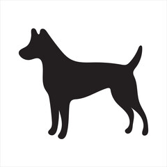 Stylish Dog Black Silhouette Vector Illustration – Ideal for Branding & Decor