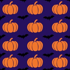 Halloween. Pattern. Pumpkin. Purple