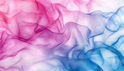 Obraz premium Soft pink and blue fabric drapes flowing gently in a natural light setting